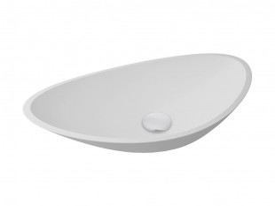 Waschbecken oval Valetta - Aufsatzwaschbecken 54 x 32 cm