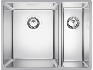 New York 60 Slim Duo Küchenspüle aus Stahl mit 1,5 Becken